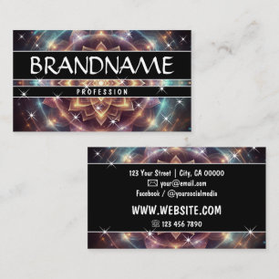 Carte De Visite Chakra Fleur de la Parties scintillant de vie Étoi