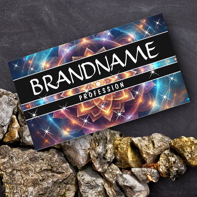 Carte De Visite Chakra Fleur de la Parties scintillant de vie Étoi (Créateur téléchargé)