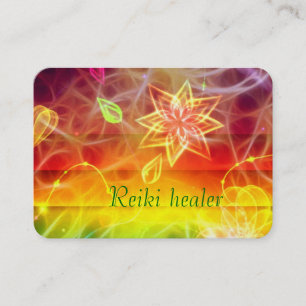 Carte De Visite Chakra l'énergie des fleurs art par guérison amo