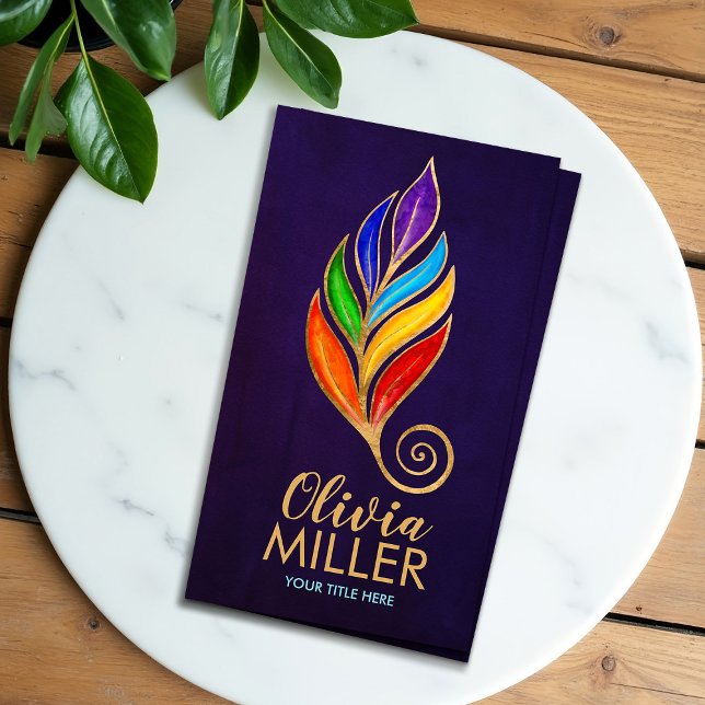 Carte De Visite Chakras Arbre Succursale (Créateur téléchargé)