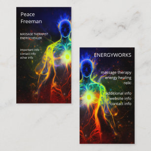 Carte De Visite Chakras Auras humains Energy Healer
