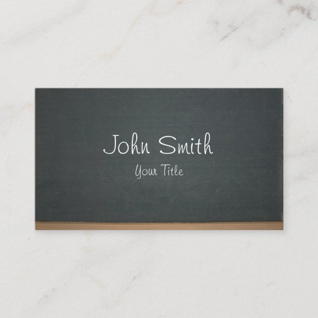 Carte De Visite Chalkboard Professeur Professeur Enseignant Tutor (Devant)