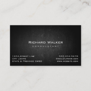 Carte De Visite Chalkboard Professional élégant Black Board Simple