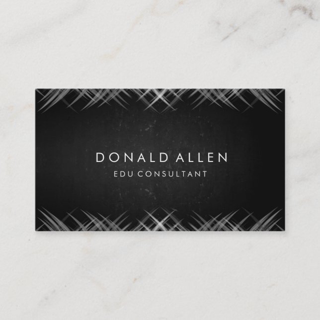 Carte De Visite Chalkboard Retro Black Professional (Devant)