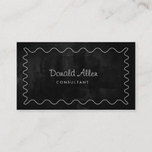 Carte De Visite Chalkboard Retro Curves Professional Classic