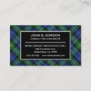 Carte De Visite Chambre écossaise de plaid de tartan de clan de