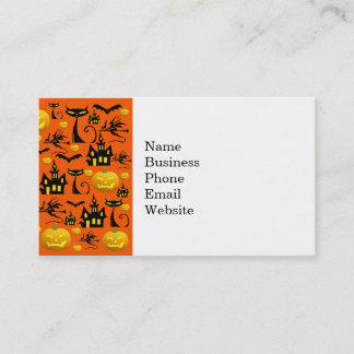 Carte De Visite Chambre hantée par Halloween éffrayante avec le