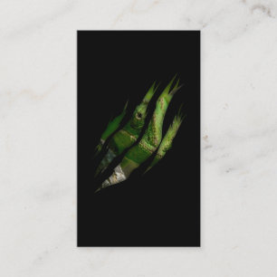 Carte De Visite Chameleon Torn Art Animal Lizard
