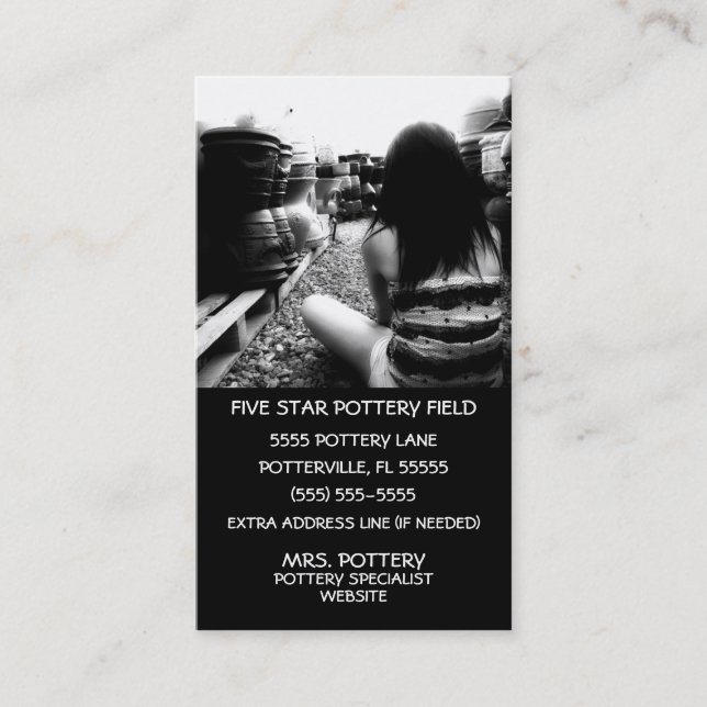 Carte De Visite Champ de poterie (Devant)