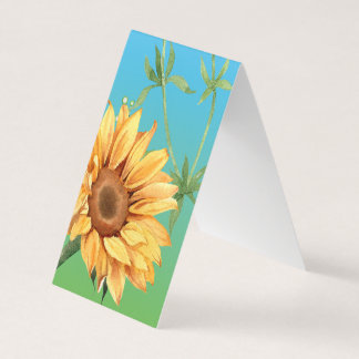 Carte De Visite Champ de tournesol Livre Signet plié