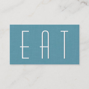 Carte De Visite CHAMP RESTAURANT Aqua Style simple V63