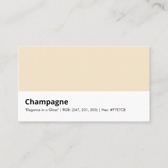 Carte De Visite Champagne | "Élégance dans un Verre" (Devant)
