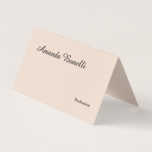 Carte De Visite Champagne Rose Simple Minimaliste Moderne
