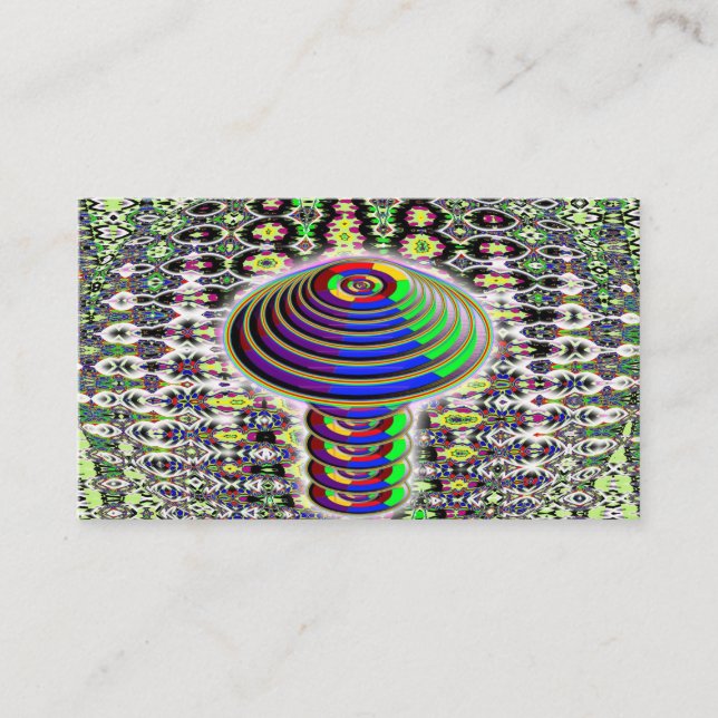 Carte De Visite Champignon arc-en-ciel numérique - AJOUTER DES MOT (Devant)