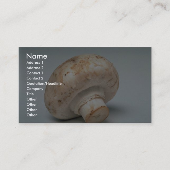 Carte De Visite Champignon délicieux (Devant)