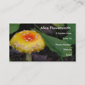 Carte De Visite Champignons jaunes Extraordinaires