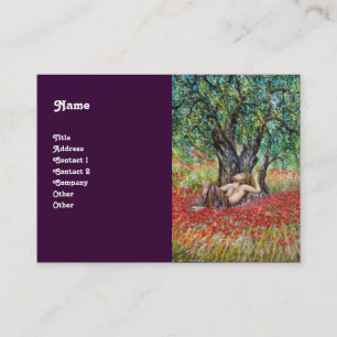 CARTE DE VISITE CHAMPS DE PAN, D'OLIVE ET DE POPPY