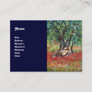 CARTE DE VISITE CHAMPS DE PAN, D'OLIVE ET DE POPPY