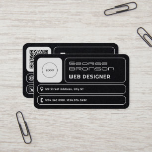 Carte De Visite Champs géométriques arrondis modernes