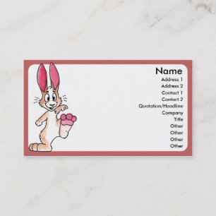 Carte de visite chanceux de lapin
