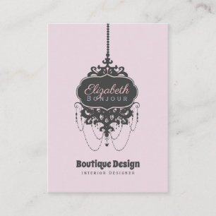 Carte De Visite Chandelier Chic (Changer de couleur) -
