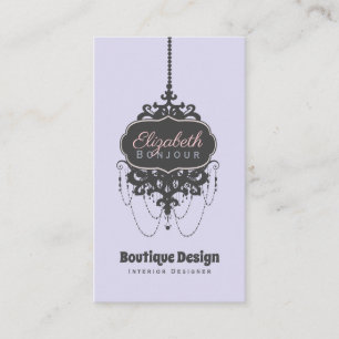Carte De Visite Chandelier Chic (Changer de couleur) -