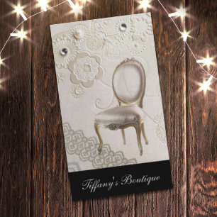 Carte De Visite chandelier girly romantique Rococo chaise paris
