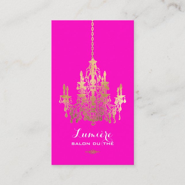 Carte De Visite Chandelier PixDezines Faux Gold Foil/DO-IT-YOURSEL (Devant)