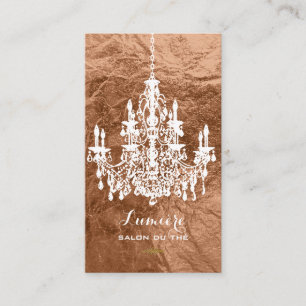 Carte De Visite Chandeliers noir+blanc/faux cuivre PixDezines