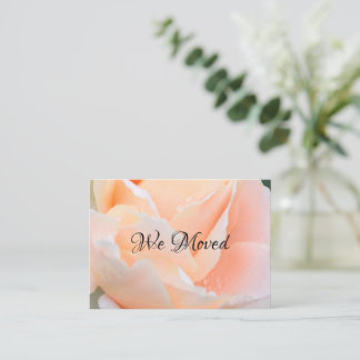 Carte De Visite Change of Address Card – Elegant Peach Rose Floral