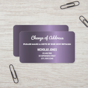 Carte De Visite Changement d'adresse magnifique