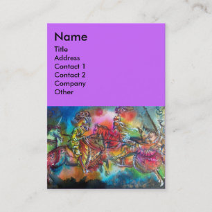 CARTE DE VISITE CHANSON DE ROLAND/ COMBAT DES CHEVALIERS EN TOURNO