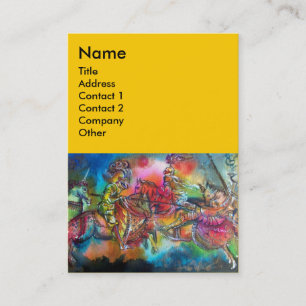 CARTE DE VISITE CHANSON DE ROLAND/ COMBAT DES CHEVALIERS EN TOURNO