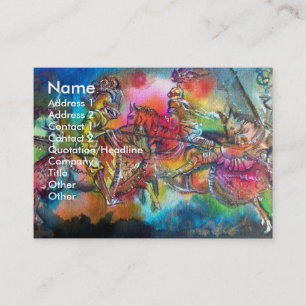 CARTE DE VISITE CHANSON DE ROLAND/ COMBAT DES CHEVALIERS EN TOURNO