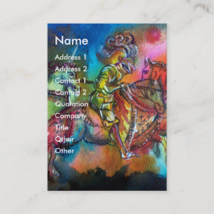 CARTE DE VISITE CHANSON DE ROLAND/ COMBAT DES CHEVALIERS EN TOURNO