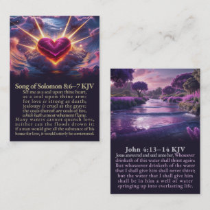 Carte De Visite Chanson de Salomon 8:6-7 et John 4:13-14 KJV Card