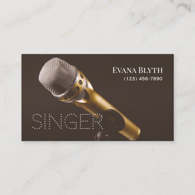 Carte De Visite Chanteur (Devant)