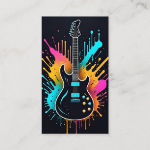 Carte De Visite Chanteur chanteuse musical guitare