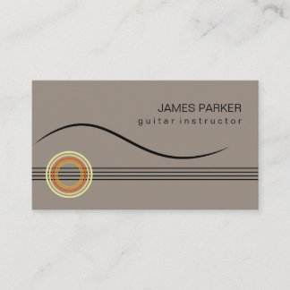 Carte De Visite Chanteur de minimaliste de logo de guitare