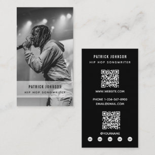 Carte De Visite Chanteur Musicien Compositeur Photo Hip Hop 2 Code