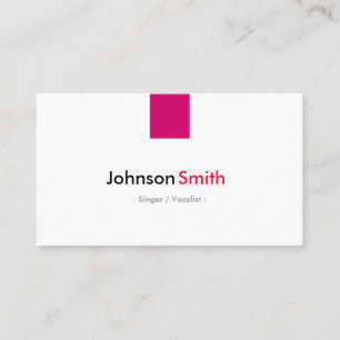 Carte De Visite Chanteur / Vocaliste - Rose simple rose