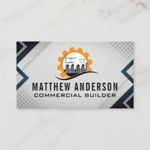 Carte De Visite Chantier de construction   Bâtisseur   Ingénieur