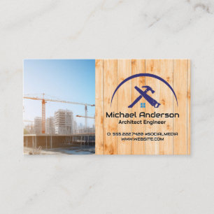 Carte De Visite Chantier de construction Chef de projet Bâtiss