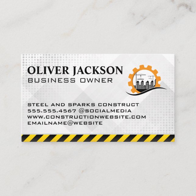 Carte De Visite Chantier de construction | Développement immobilie (Devant)