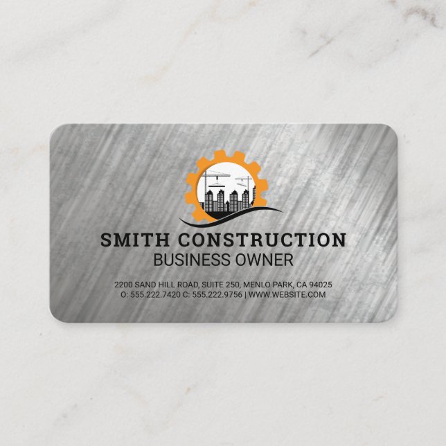 Carte De Visite Chantier de construction | Entrepreneur général (Devant)