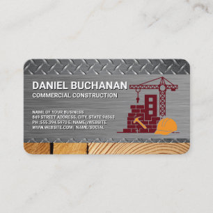 Carte De Visite Chantier de construction   Matériau de constructio