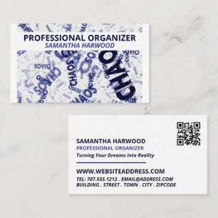 Carte De Visite Chaos Slogan Design, Organisateur Professionnel