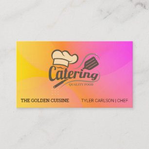 Carte De Visite Chapeau de Chef Restaurant Traiteur Culinaire