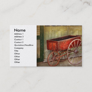 Carte De Visite Chariot - Ce vieux chariot rouge