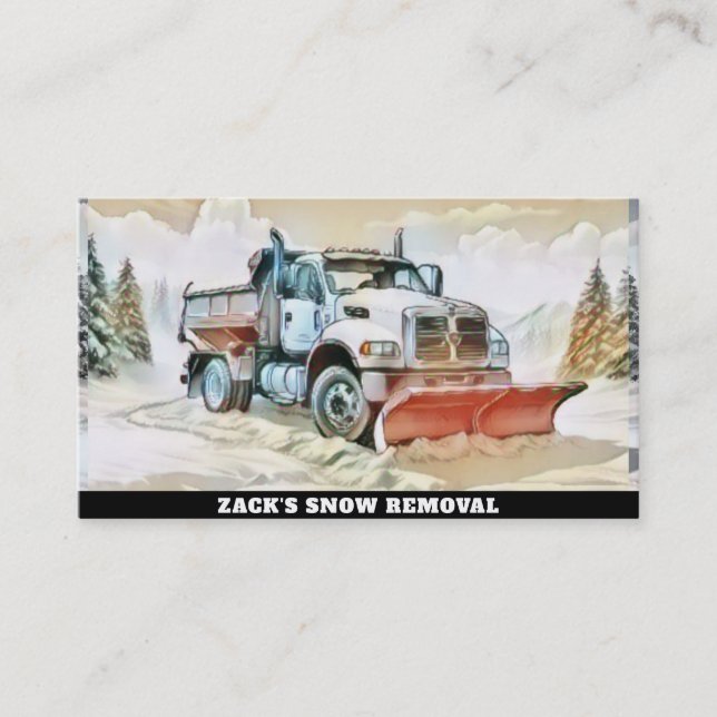 Carte De Visite *~* Chariot de chasse à neige pour l'enlèvement de (Devant)